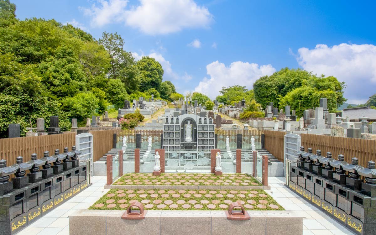 Buddhist temple cemetery in Japan