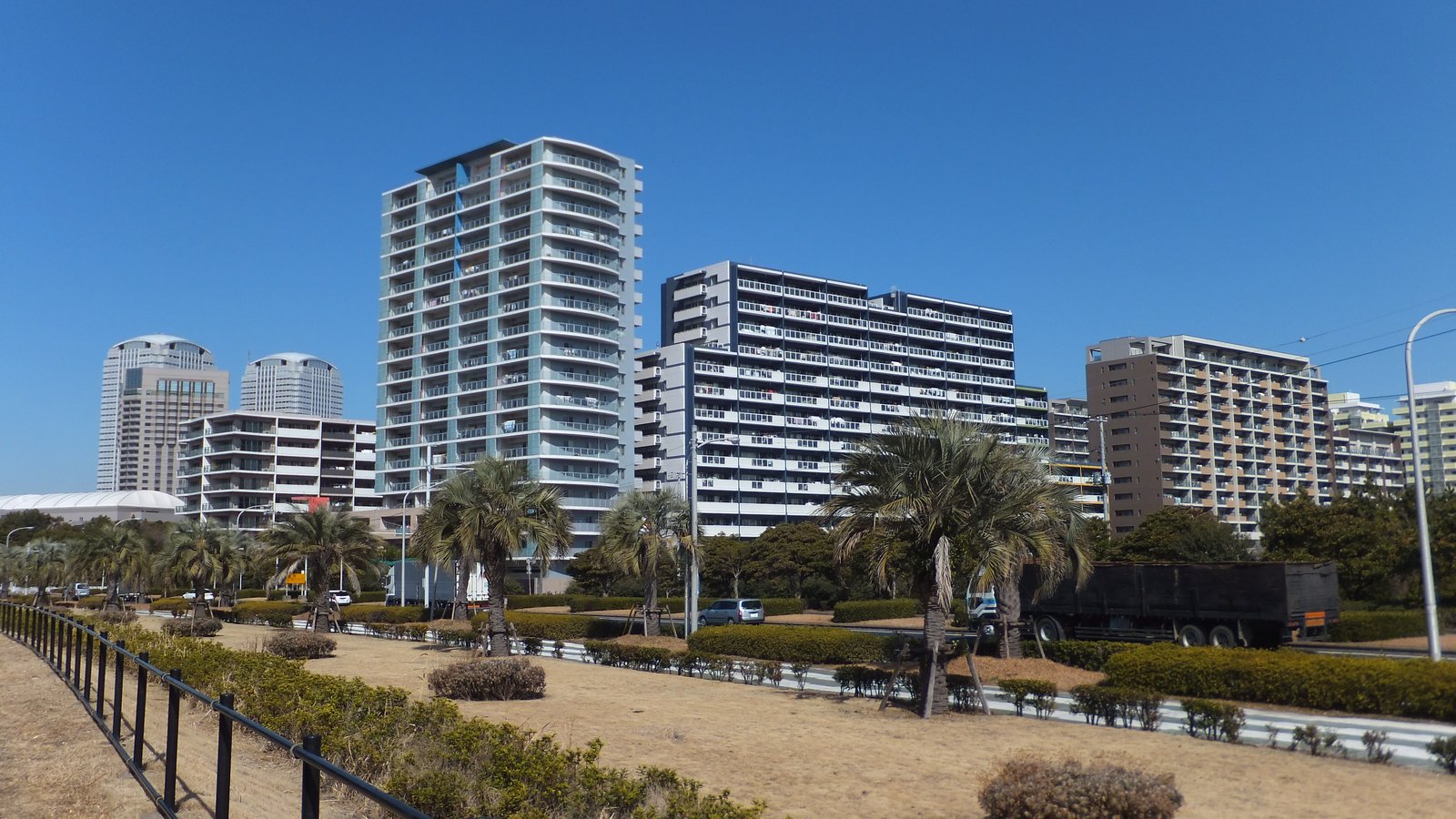 Makuhari Bay Town area where ZOZO headquarters is located, Chiba