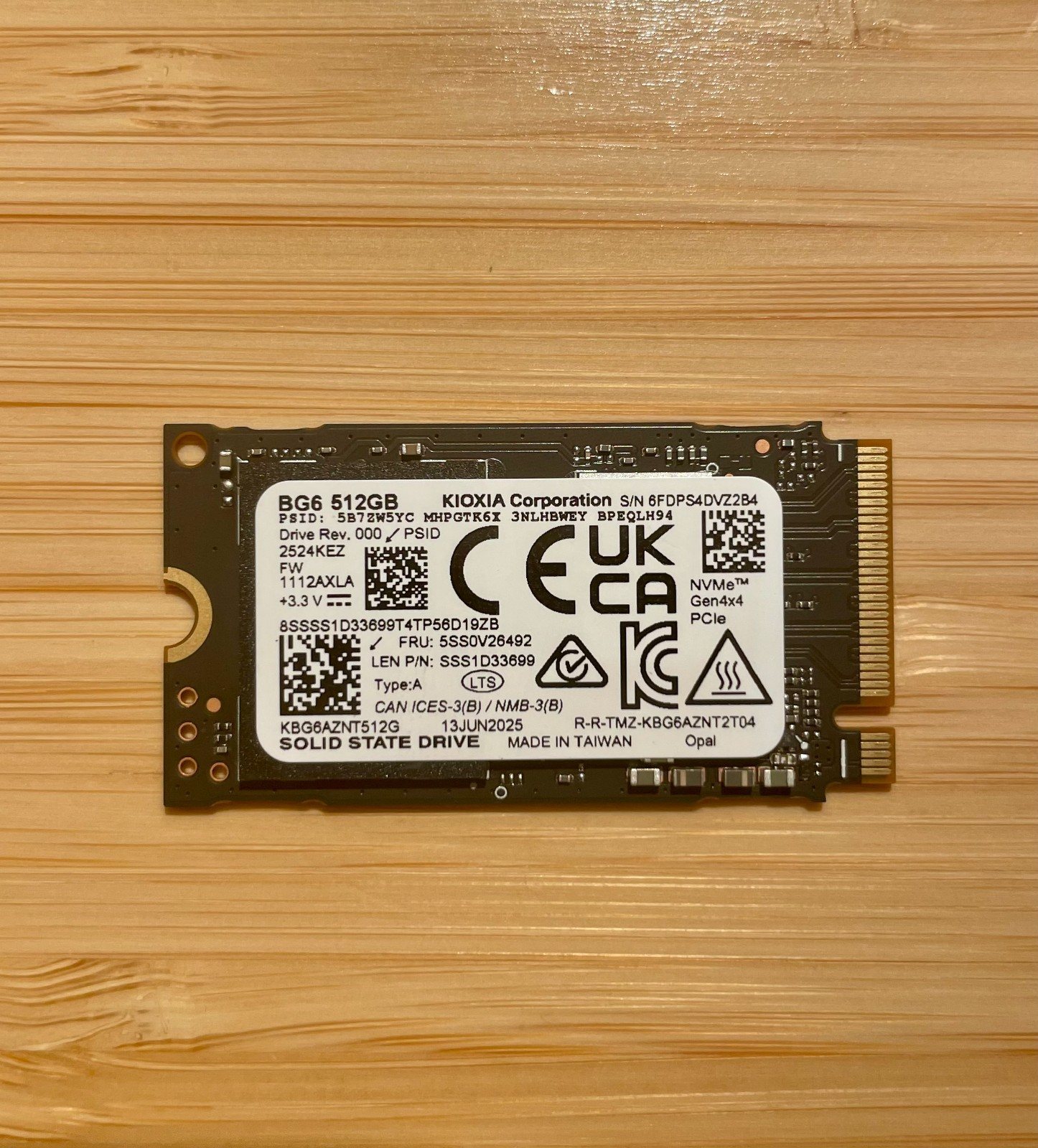 Kioxia BG6 NVMe SSD product