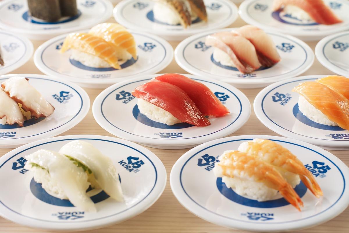 Conveyor-belt sushi restaurant interior — Kura Sushi