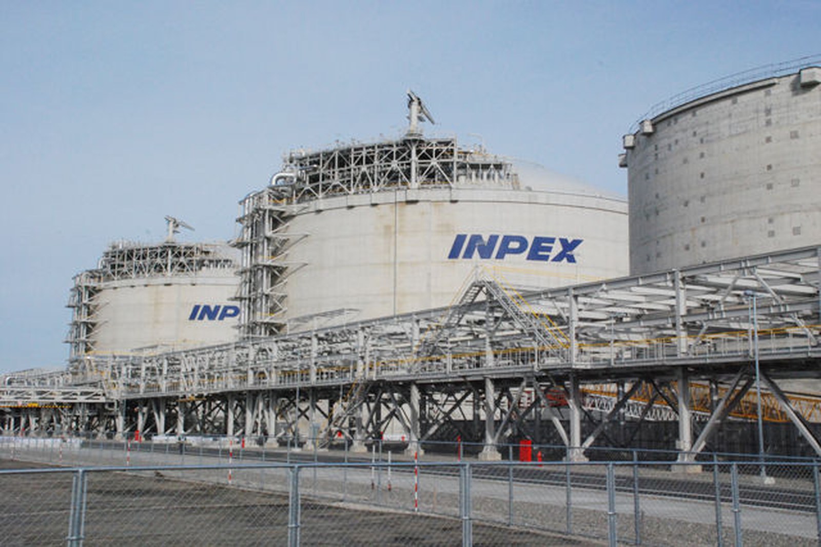 INPEX LNG storage tanks and terminal facilities